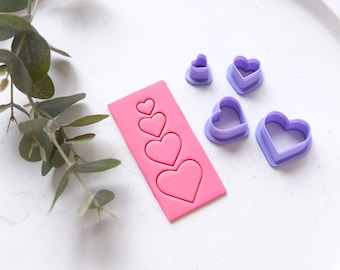 Organic Heart clay cutter / Valentine Polymer Clay Cutters / Jewellery Tools / Earring Making / Clay Tools / Valentine earring cutter