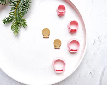 Christmas Snow Globe Clay Cutter Set: 3D Printed Polymer Clay Tool