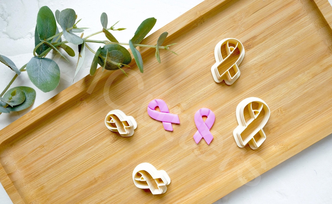 Pink Ribbon Clay Cutter (B), Awareness Ribbon, 3d Printed Cutters ...