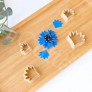Kornblumen Fimo Ausstechförmchen - Ohrringherstellungs Set für DIY Schmuck, Mini Clay Crafts, Perlenformung, Polymer Clay Werkzeuge