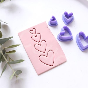 Langes Herz Ton Ausstecher / Valentinstag Polymer Clay Cutters / Schmuck Werkzeuge / Ohrring Herstellung / Ton Werkzeuge / Valentinstag Ausstechform