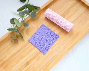 Abstract Flower Clay Roller: Botanical Pattern, Earring Tool