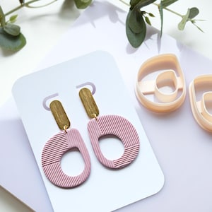 Oval Polymer Clay Cutter Set - Geometriska Örhängestillverkningsverktyg för Smyckestillverkning