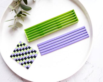 CheckerBoard Maker Polymer Clay Cutter,Polymer Clay Line Cutter, Polymer Clay Stripes Cutter,Earring Making Tool