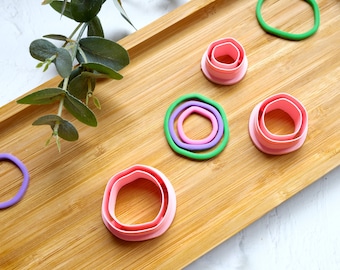 Thin Hoop Cutter Set of 3, Polymer Clay hoop Cutter set of 3, Polymer clay tool, Earring making tool, Clay stamp