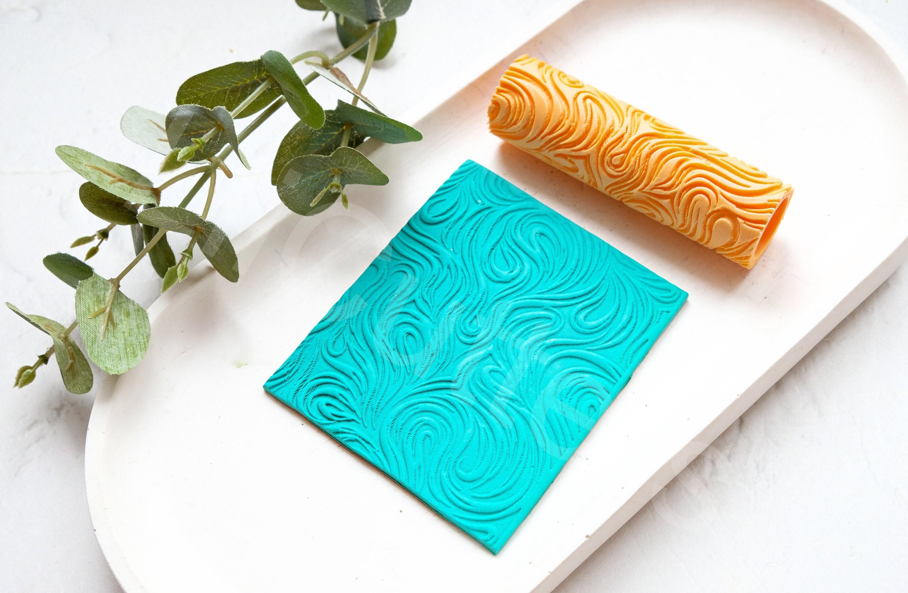 Line Clay Abstract Lines Clay Roller Tool - Seamless Texture for Polymer Earring ...