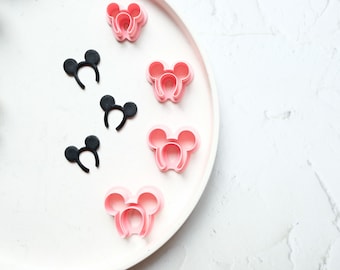 Minnie clay cutter, Minnie headband earring cutter, Minnie ears cutter, Mickey Clay Cutters, Disney earrings, Polymer clay cutter set