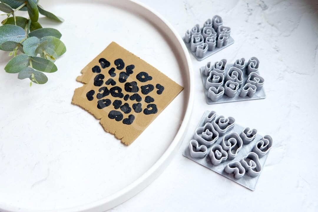 Leopard Print Polymer Clay Cutter Animal Pattern Earring Shapes Jewelry ...