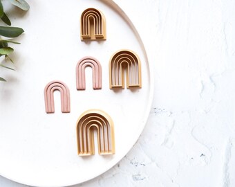 Arch Polymer Clay Cutter: Embossed Earring Design, 3D Printed