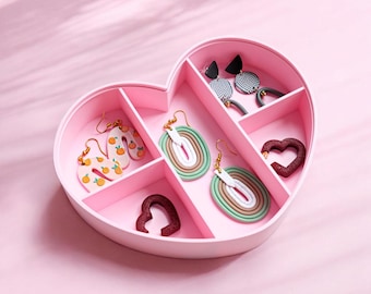 Herz Schmuck Organizer: 3D Gedruckt Ohrring Aufbewahrungsschale