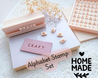 Alphabet Letter Stamp Set with Handle for Clay Pottery Ceramic Polymer Crafting Tools