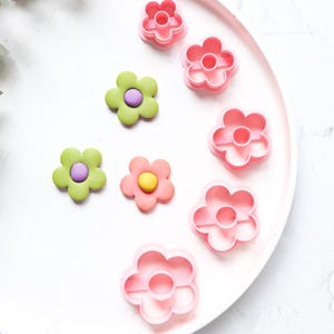 Daisy Polymer Clay Cutters: Embossed Flower Earring Making (30-45mm)