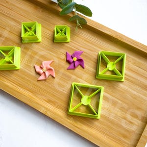 Pinwheel Polymer Clay Cutter Set: 3D Printed Jewelry Making Tools