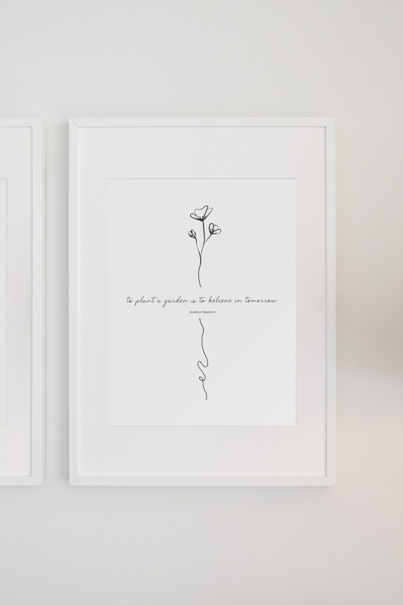 Audrey Hepburn Quote to Plant a Garden is to Believe in Etsy