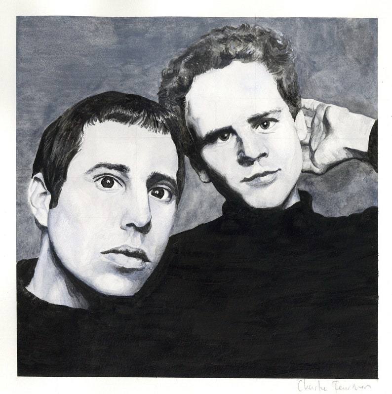 Simon and Garfunkel Bookends Album Cover Watercolor Art Print Etsy