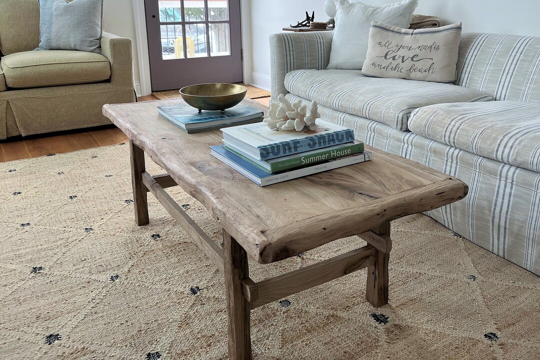 Rustic Large Coffee Table, Live Edge Table, Live Edge Furniture