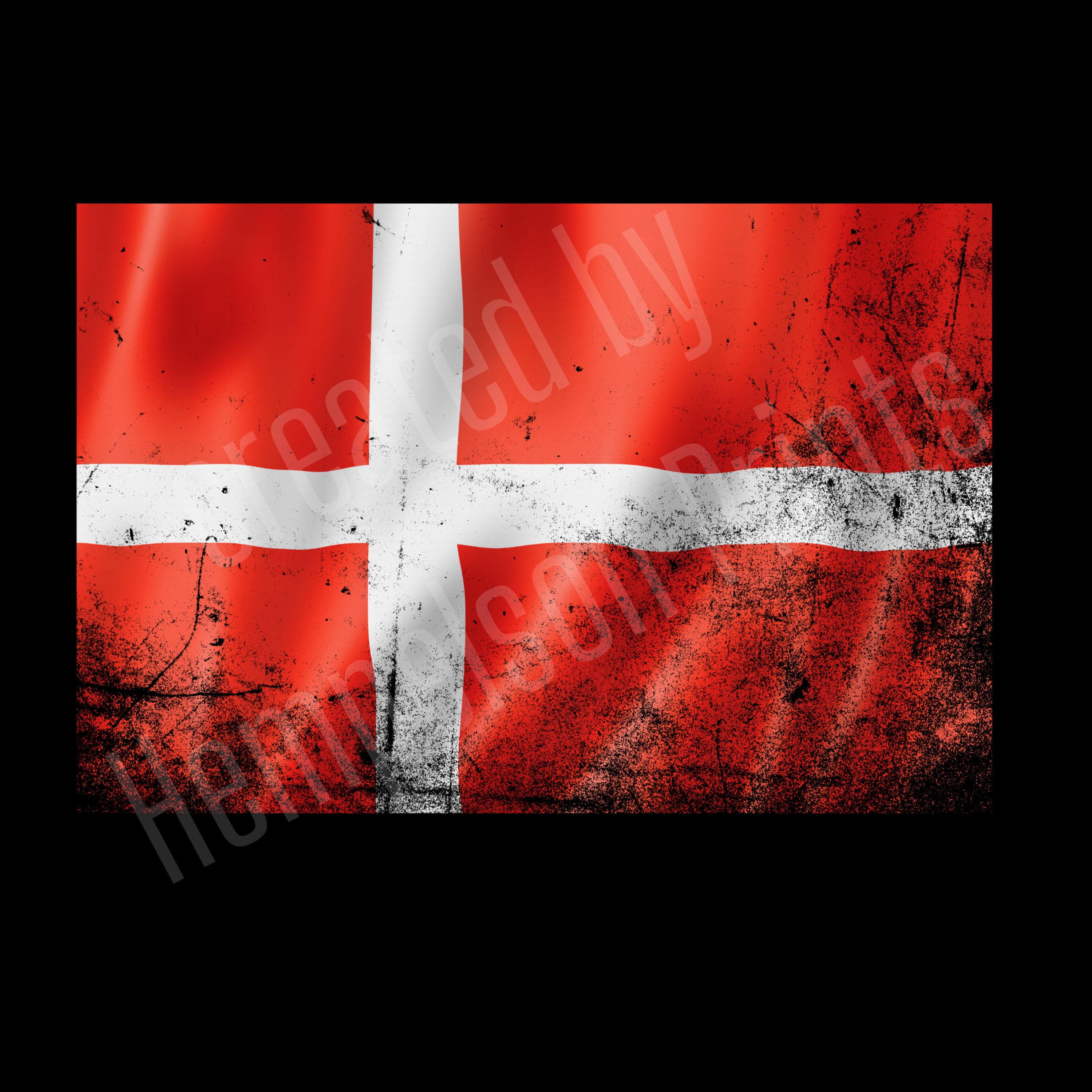 Bundle of 5 Danish Flags , Distressed Grunge Retro Denmark Flag Png ...