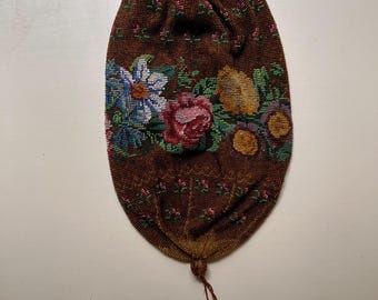 Vintage Floral beaded evening bag