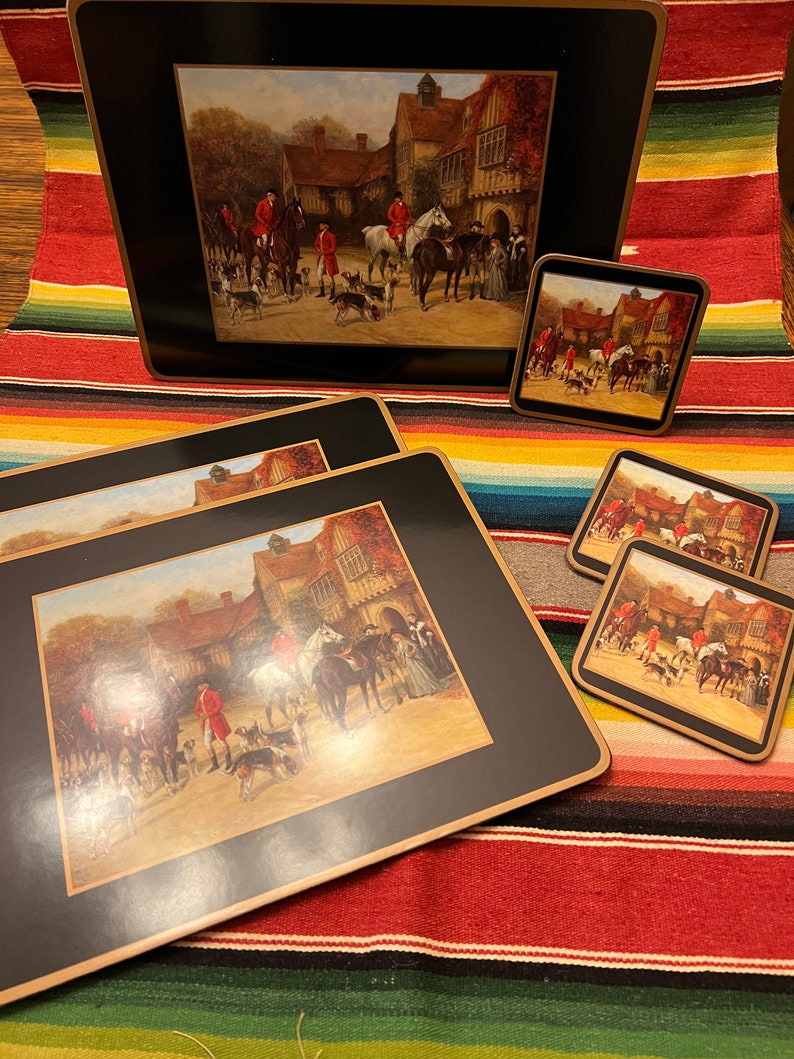 Choice of English Hunt tally Ho Collection Pimpernel Placemat 3 and