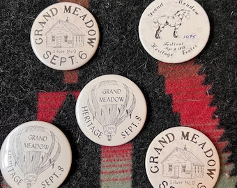 Vintage Grand Meadow Heritage Festival Buttons