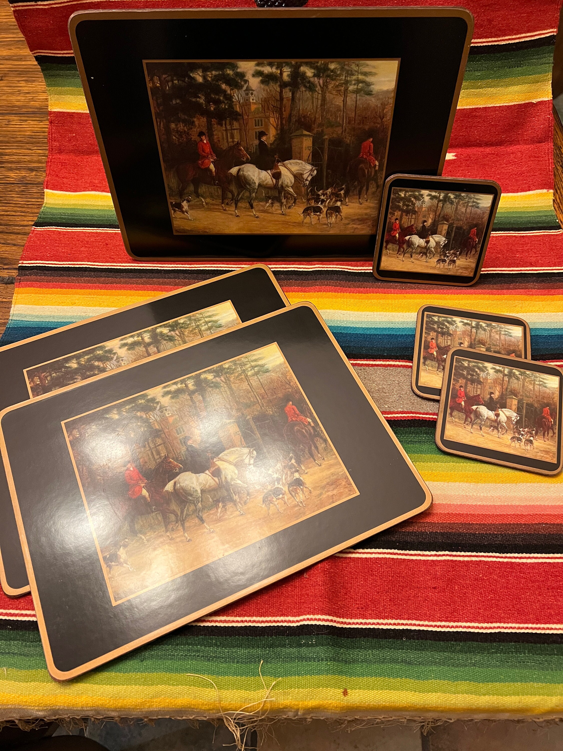 Choice of English Hunt tally Ho Collection Pimpernel Placemat 3 and