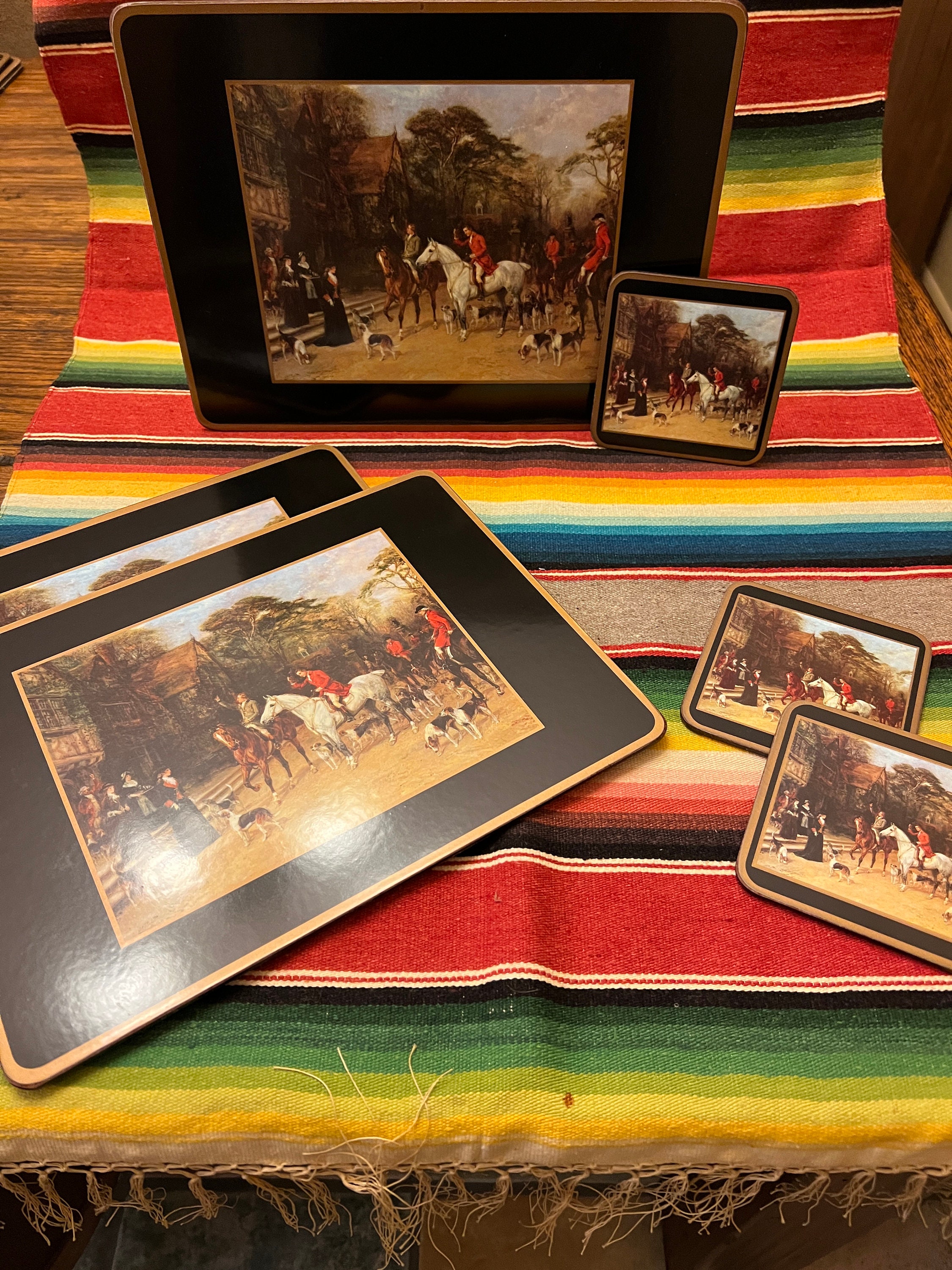 Choice of English Hunt tally Ho Collection Pimpernel Placemat 3 and