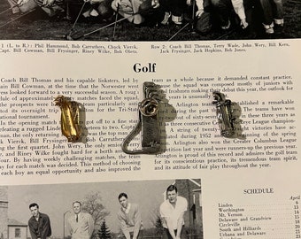 Vintage Golf Brooches: Signed H. Adams Pewter Pin