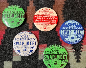 Vintage Cal Johnson Swap Meet Buttons