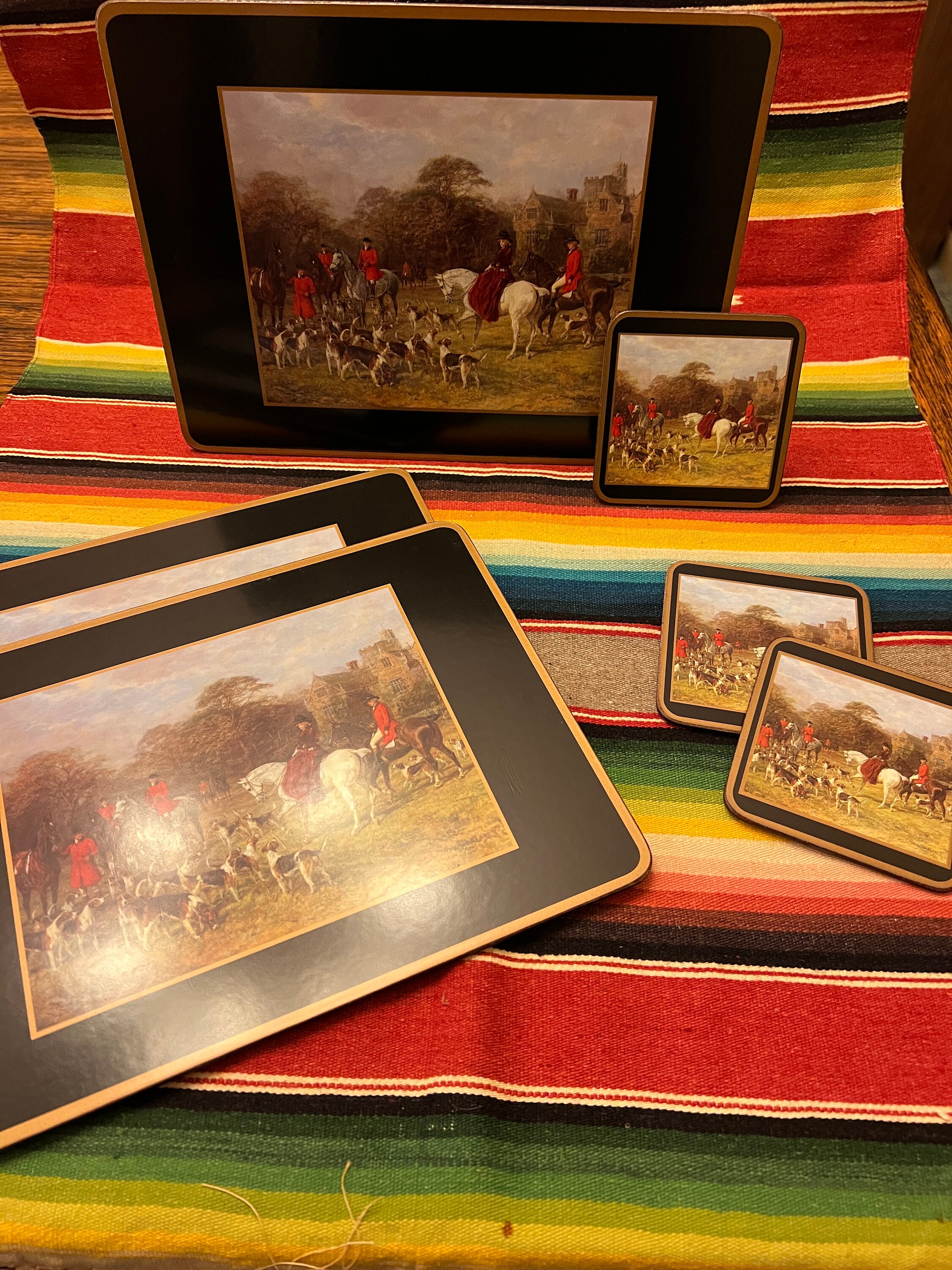 Choice of English Hunt tally Ho Collection Pimpernel Placemat 3 and