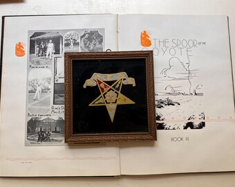 Vintage Reverse Glass Eastern Star