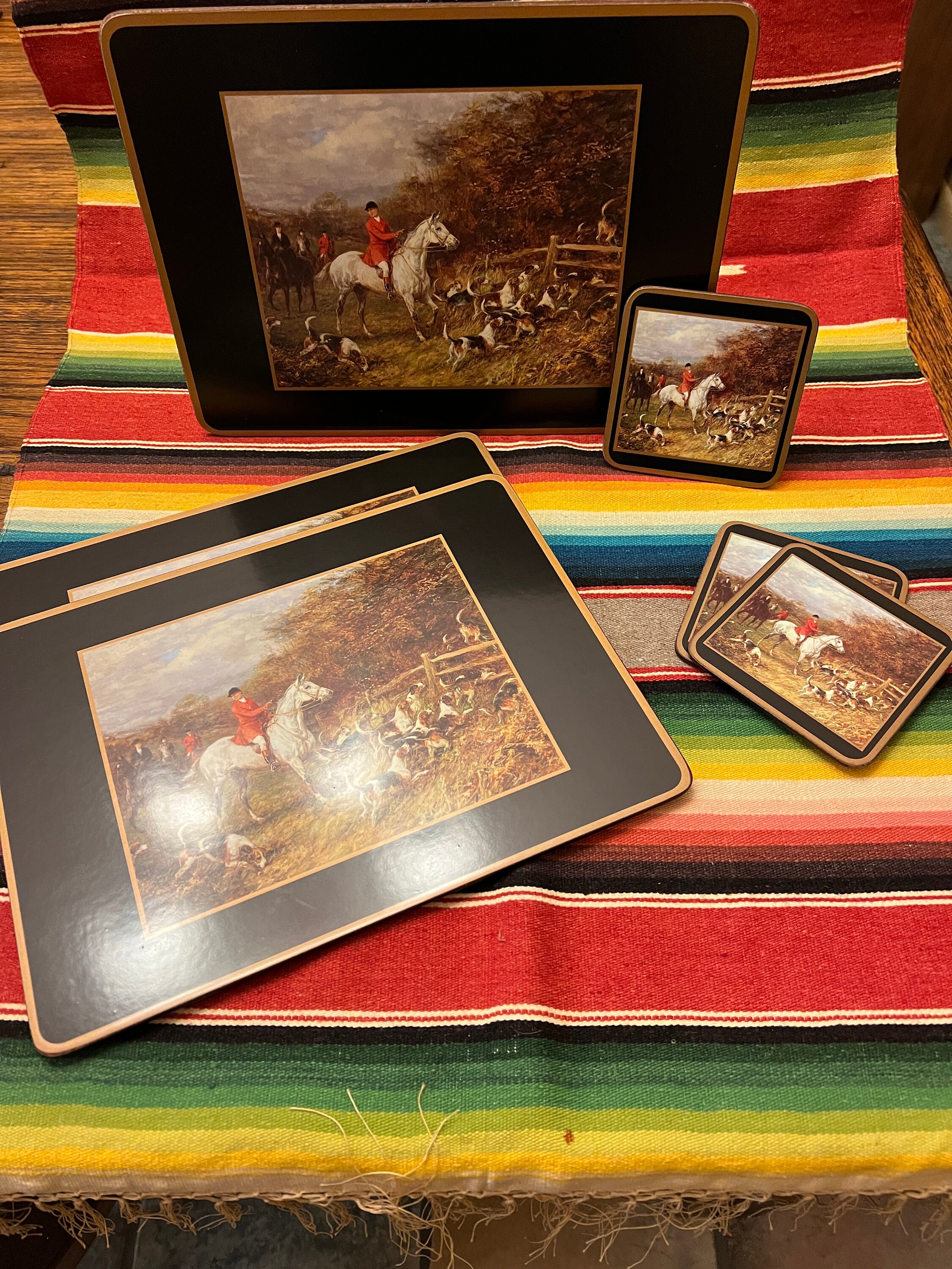 Choice of English Hunt tally Ho Collection Pimpernel Placemat 3 and