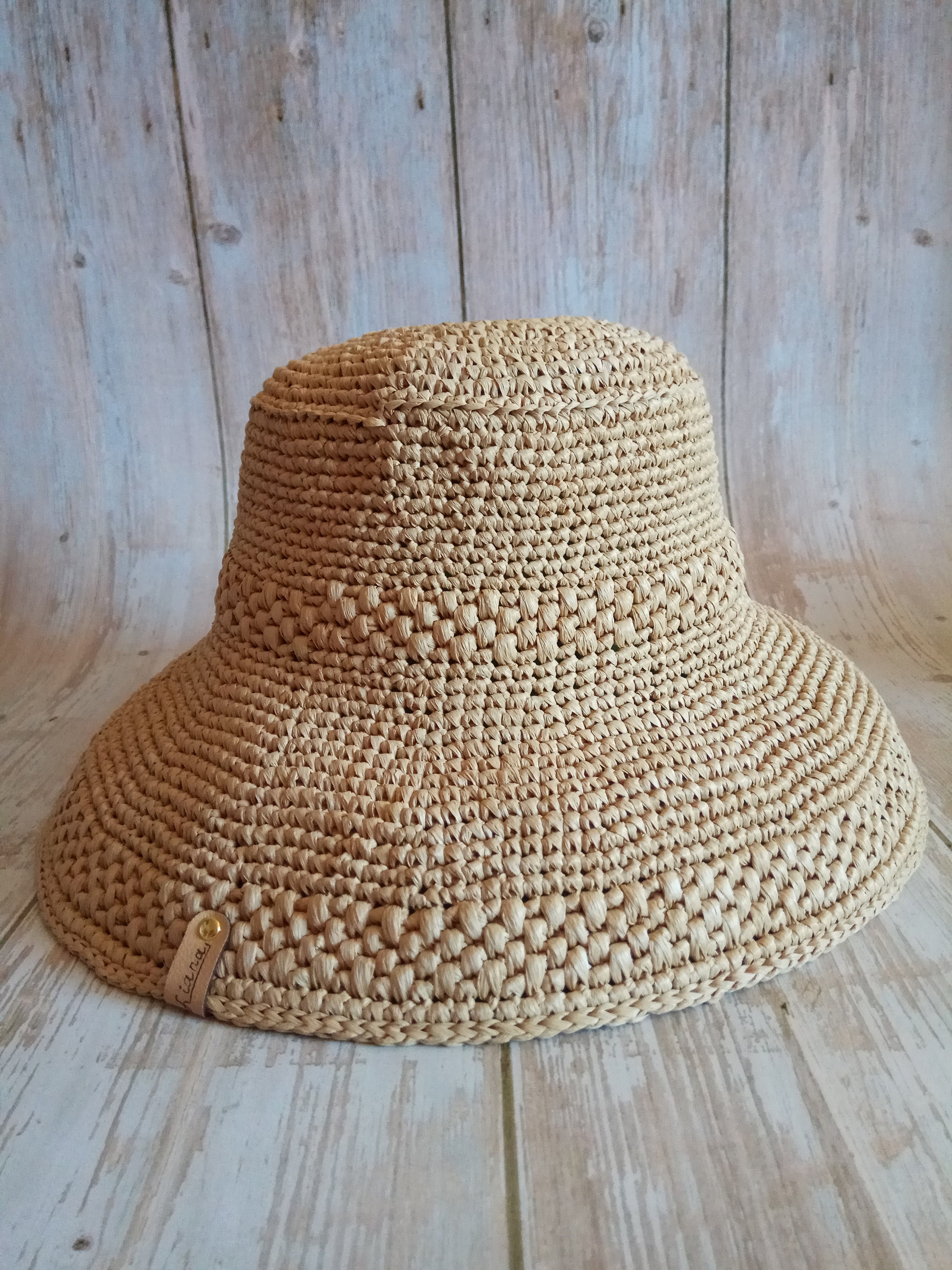 Женская бежевая шляпа из рафии - Etsy