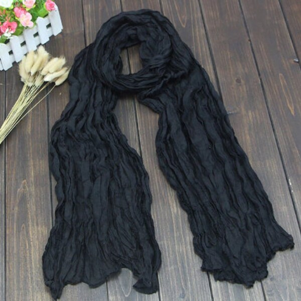 Black Ladies Pashmina Style Scarf All Season Scarf