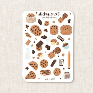 Sticker Sheet - Chocolate Chipper | journaling stickers for your planner