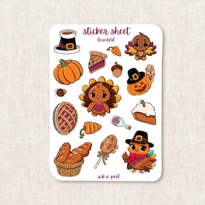 Sticker Sheet - Thankful | journaling stickers for your planner