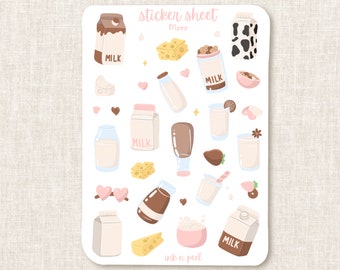 Sticker Sheet - Dairy | journaling stickers for your planner