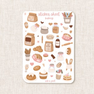 Sticker Sheet - Bakery | journaling stickers for your planner