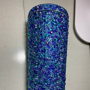 Custom Scatter Method Rhinestone Tumbler With Straw Etsy
