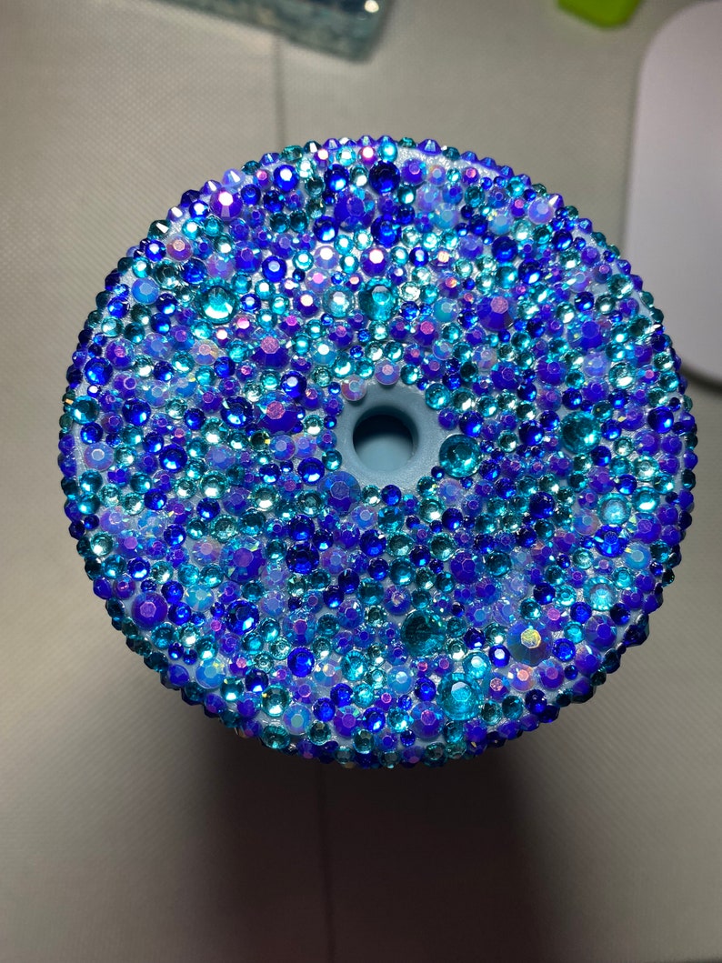 Custom Scatter Method Rhinestone Tumbler With Straw Etsy