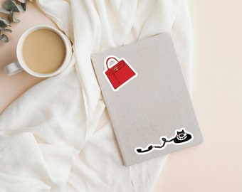 Fashion Handbag Stickers: Glossy Water-Resistant Vinyl Decals (3pcs)