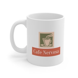 Mein Kaffee mit Niles Becher, Cafe Nervosa Becher, Frasier Becher, Niles Becher, Frasier Show Becher, Frasier Crane Becher, Niles Crane Becher