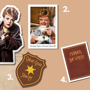 Murder She Wrote Magnet Set / Jessica Fletcher / Cabot Cove / Angela Lansbury / Classic tv magnets