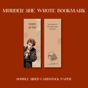 Murder She Wrote Bookmark, Bookmark, mystery bookmark, Cabot Cove, Cabot Cove maine, cozy mystery, Jessica Fletcher, Murder She Wrote