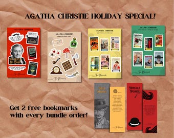 Agatha Christie Sticker Sheet Set – Queen of Crime, Sleuthing Gift