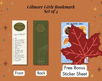 Gilmore Girls Inspired Bookmarks Set of 4 | Rory Gilmore Reading List | Literary Gift for Book Lovers