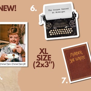 Murder She Wrote Magnet Set / Jessica Fletcher / Cabot Cove / Angela Lansbury / Classic TV Magnete