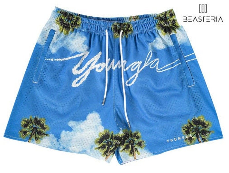 Beasteria Youngla 141 Shorts, Men's Shorts, Workout Shorts, Summer Shorts, Gym Shorts, Streetwear Shorts, Supreme, Beach Pants, Y2K 