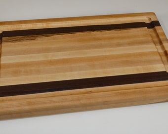 Maple Cutting Board with Walnut Trim