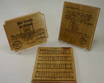 Custom Engraved Keepsakes, Laser Engraved Handwriting, Wedding Gift, Laser Engraved Memories, Custom Engraved Letters