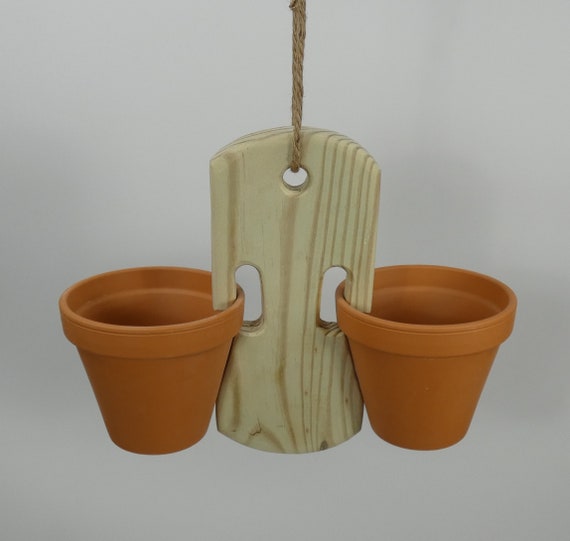 Garden Pot Hanger for 2 Clay Pots Etsy